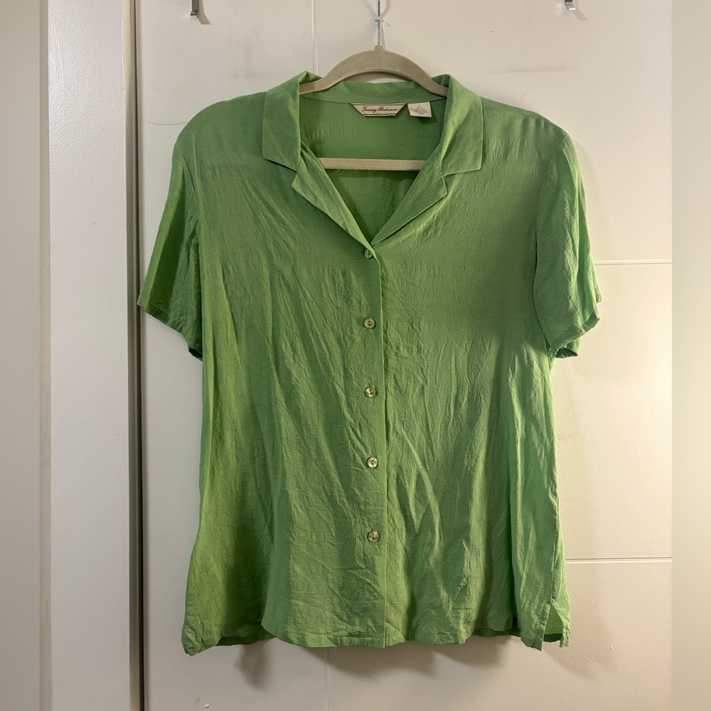 Tommy Bahama Light Green Button-Down Shirt